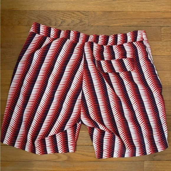 Onia Vibrant Red Patterned swim Short